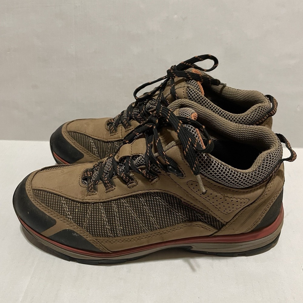 Elk Woods Mens‎ Brown Leather Hiking Trail Workwear Low Boots Size 11 Waterproof